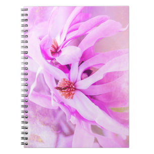Caderno Espiral Flor rosa Bonito