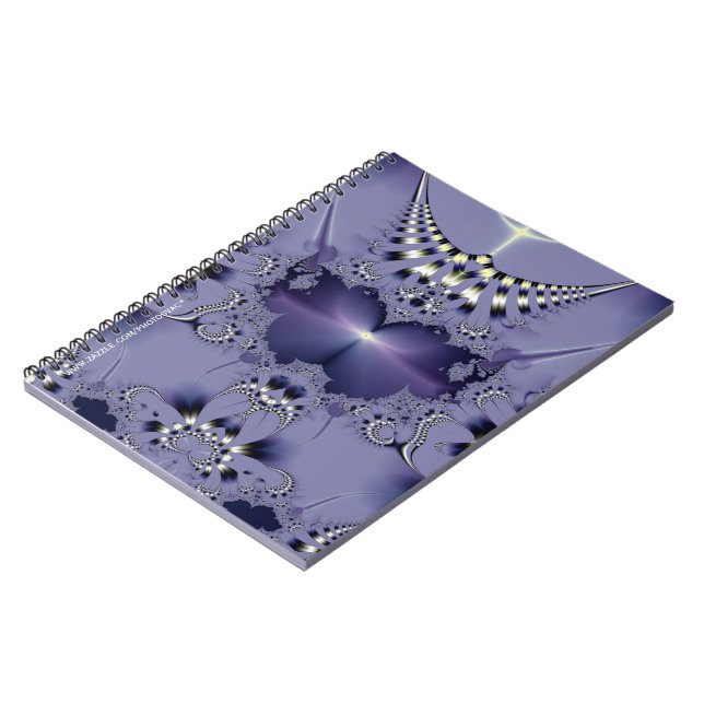 Caderno Espiral Flor Roxo (Left Side)