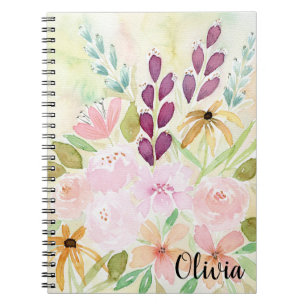 Caderno Espiral Flor selvagem alegre