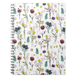 Caderno Espiral Flor Silvestre Vibrante