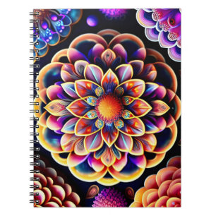 Caderno Espiral Flor Whimsic 3D
