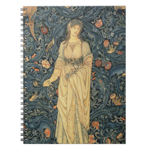 Caderno Espiral Flora antiga de William Morris