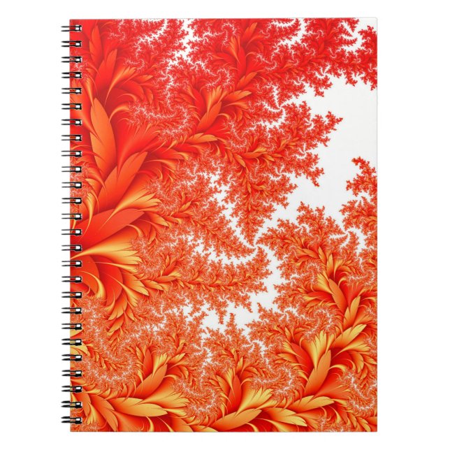 Caderno Espiral Flora floresce fundo (Frente)
