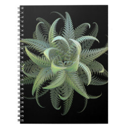 Caderno Espiral Floração de Samambaia Fractal
