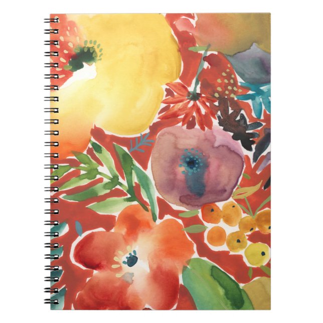 Caderno Espiral Florais Abundantes III (Frente)