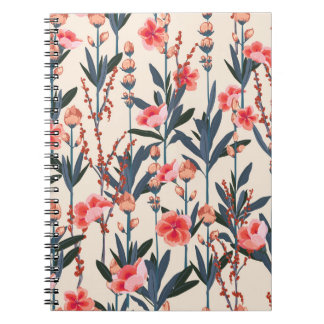 Caderno Espiral Florais de Jardim: Vintagem Botânica Tropical