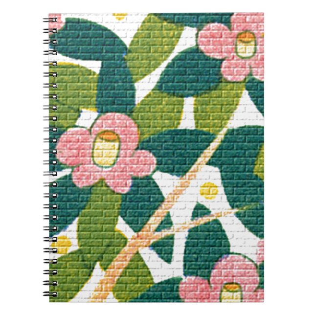 Caderno Espiral Florais & Videiras Elegantes (Frente)