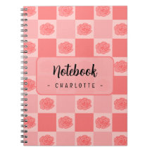 Florais Xadrez Rosa