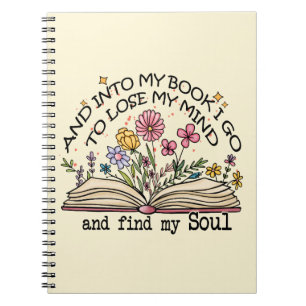 Caderno Espiral Floral Book Lover