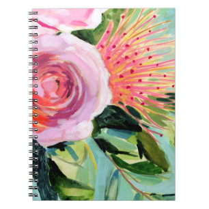 Caderno Espiral Floral Brushy I