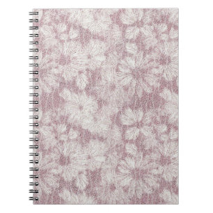 Caderno Espiral Floral Daisy Velvety Rosa Poeirento