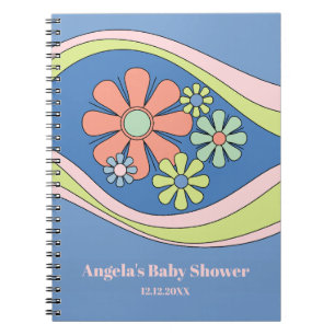 Caderno Espiral Floral Daydrey Retro Flower 60s 70s Personalizado