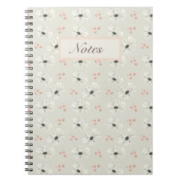 Caderno Espiral Floral de Aquarela