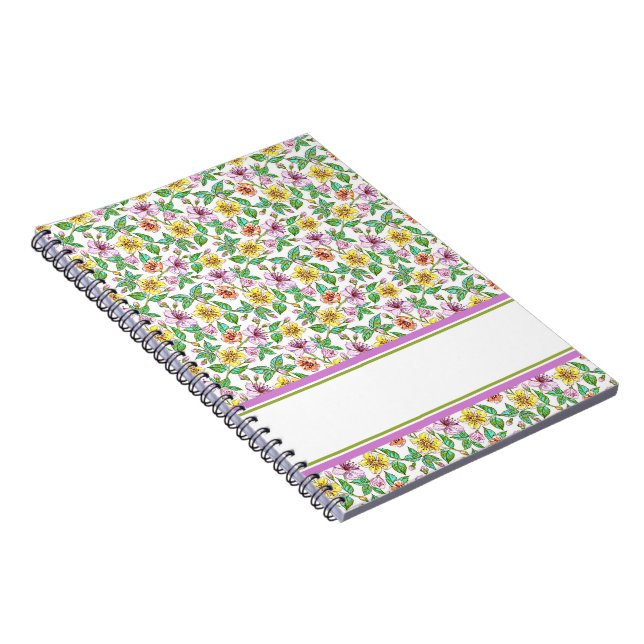 Caderno Espiral Floral de primavera (Lado Direito)