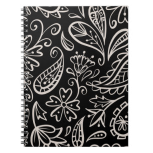 Caderno Espiral Floral E Sem Glamor Padrão Moderno