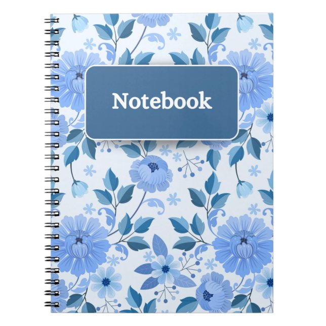 Caderno Espiral Floral elegante (Frente)