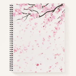 Caderno Espiral Floral Elegante da Primavera com F