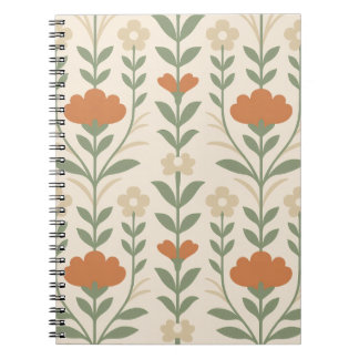 Caderno Espiral Floral Escandinavo