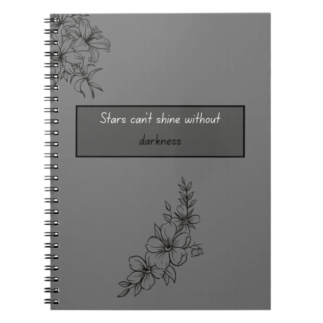 Caderno Espiral Floral Estético (Frente)