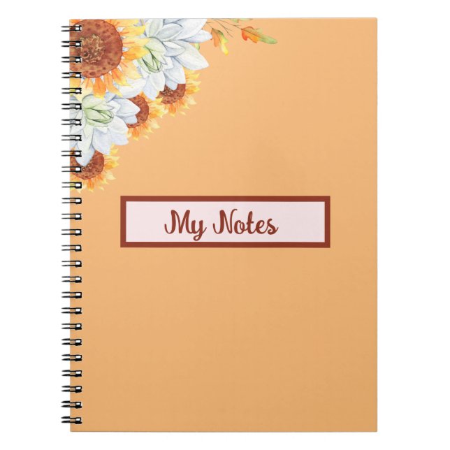 Caderno Espiral Floral Fall Inspire Escola (Frente)