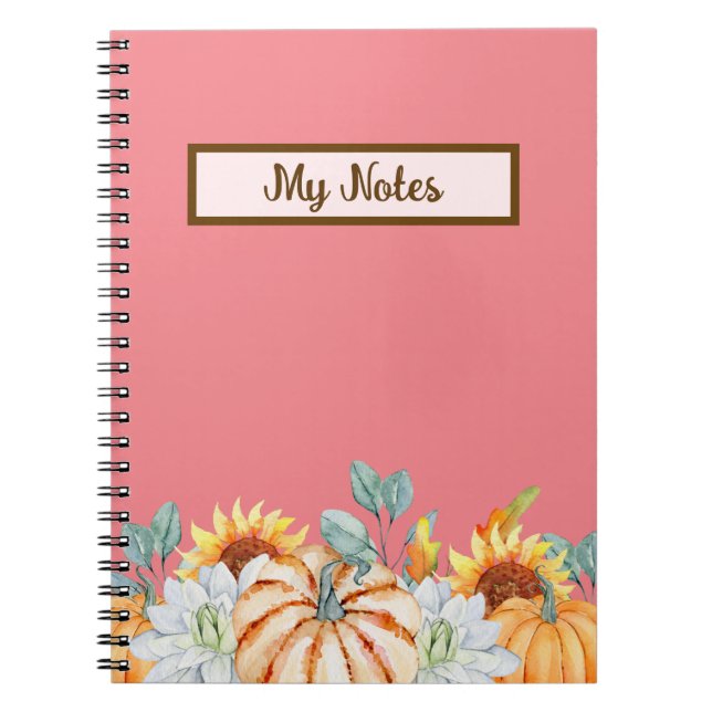 Caderno Espiral Floral Fall Inspire Escola (Frente)