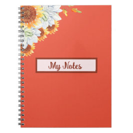 Caderno Espiral Floral Fall Inspire Escola
