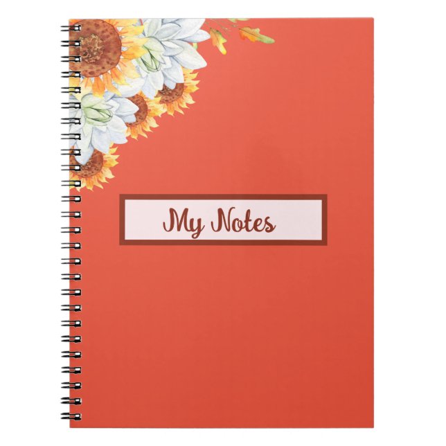 Caderno Espiral Floral Fall Inspire Escola (Frente)