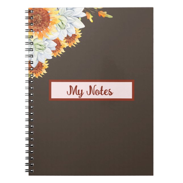 Caderno Espiral Floral Fall Inspire Escola (Frente)