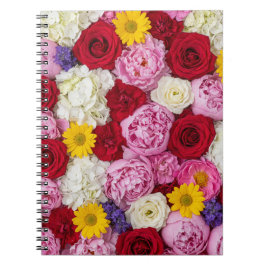 Caderno Espiral Floral Florescimento de Verão Luxuriante