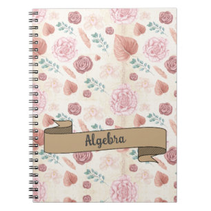 Caderno Espiral Floral Inspire School