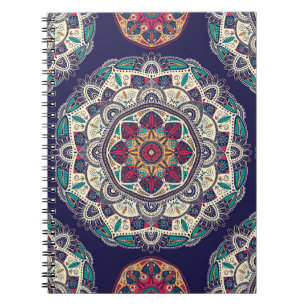 Caderno Espiral Floral Mandala: Vintage Ornamental Sem Serras