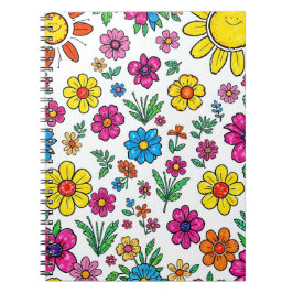Caderno Espiral floral notebook