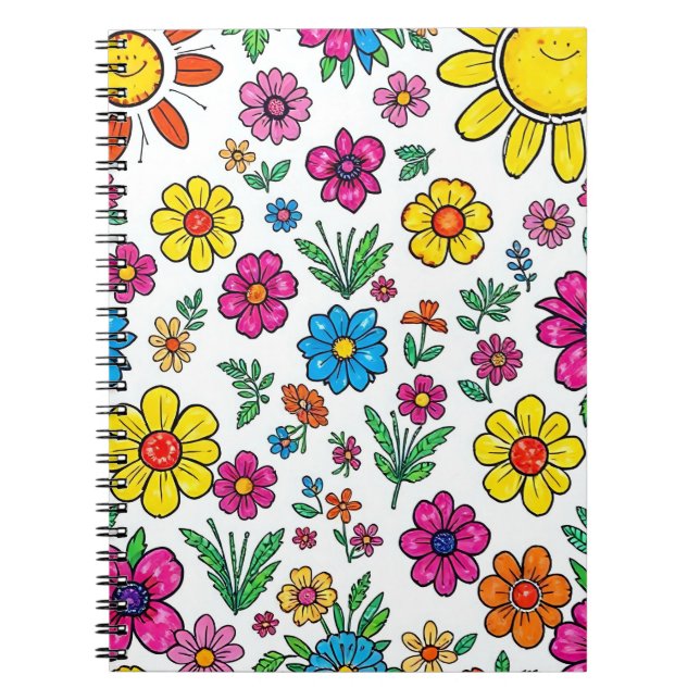 Caderno Espiral floral notebook  (Frente)