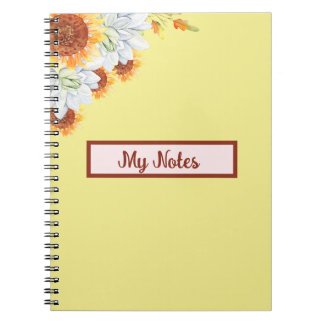 Caderno Espiral Floral Outono Inspirar Escola