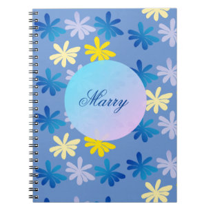 Caderno Espiral Floral Personalizado