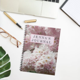 Caderno Espiral Floral Personalizado de Cereja Japonês