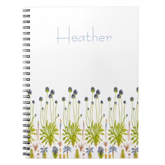 Caderno espiral FLORAL - personalize-o (Frente)