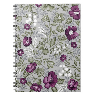 Caderno Espiral Floral Puro Profundo