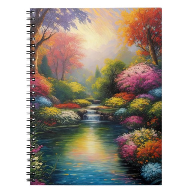 Caderno Espiral Floral Reverie, Um Jardim De Tirar O Ar (Frente)