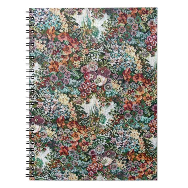 Caderno Espiral Floral Tapeçaria (Frente)