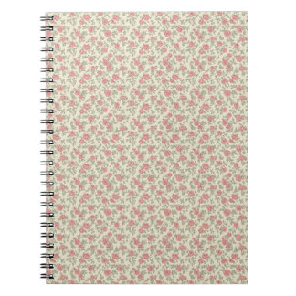Caderno Espiral Floral Utilitário Nostálgico Rosa Poeirento e Sage
