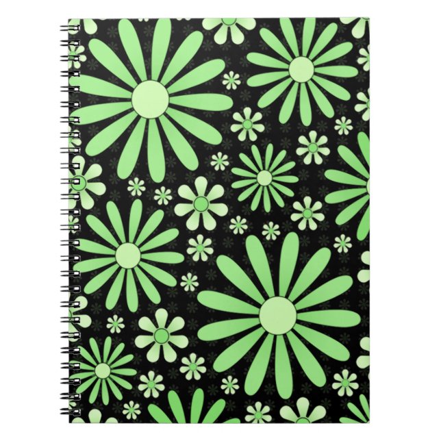 Caderno Espiral Floral Verde Salgueiro Sombrio Academia Sombria (Frente)