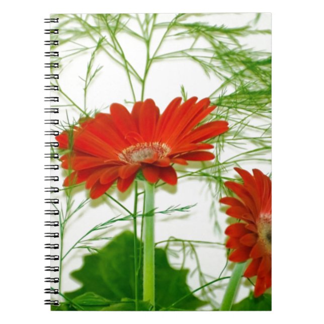 Caderno Espiral Floral vermelho (Frente)