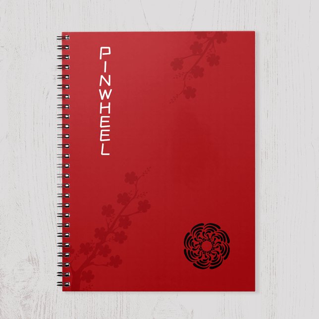 Caderno Espiral Floral Vermelho Negrito (Criador carregado)