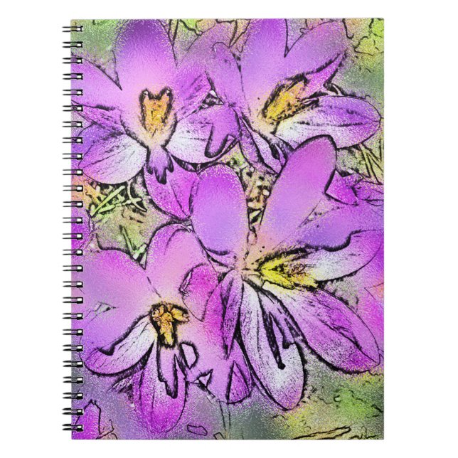 CADERNO ESPIRAL FLORES (Frente)