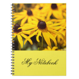 Caderno Espiral Flores Amarelas