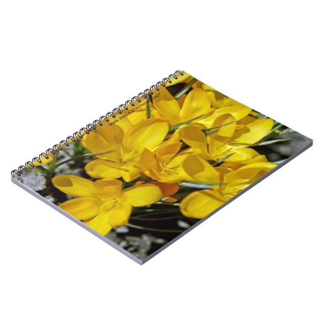 Caderno Espiral Flores Amarelas de Crócus (Left Side)