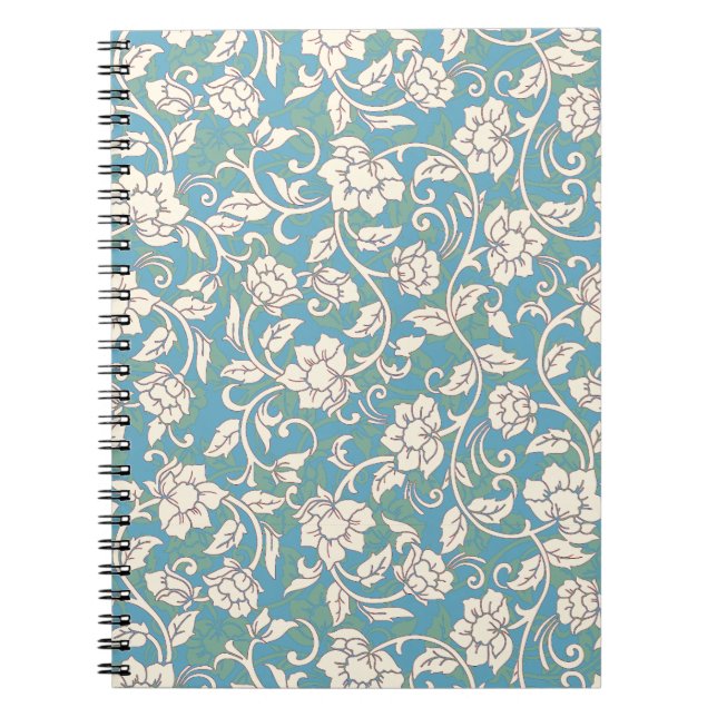 Caderno Espiral Flores amarelas e azuis (Frente)