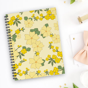Caderno Espiral Flores Amarelas, Padrão Floral, Padrão De Flores