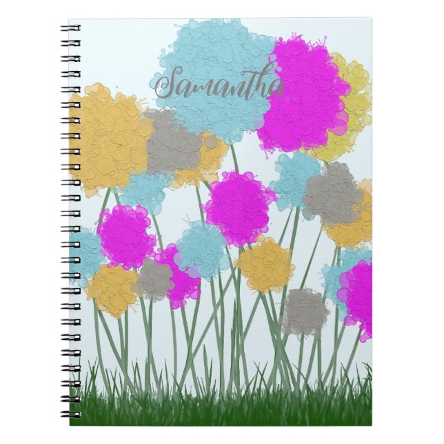Caderno Espiral Flores bonito (Frente)